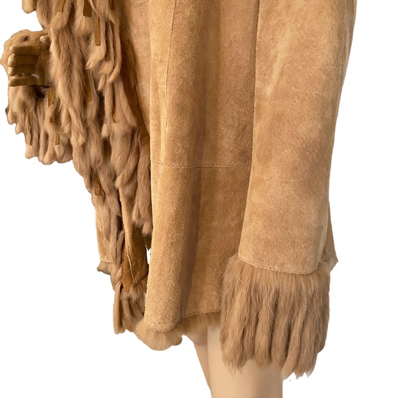 ASHLEY STEWART  | CAMEL FUR LEATHER COAT - Picture 12 of 16